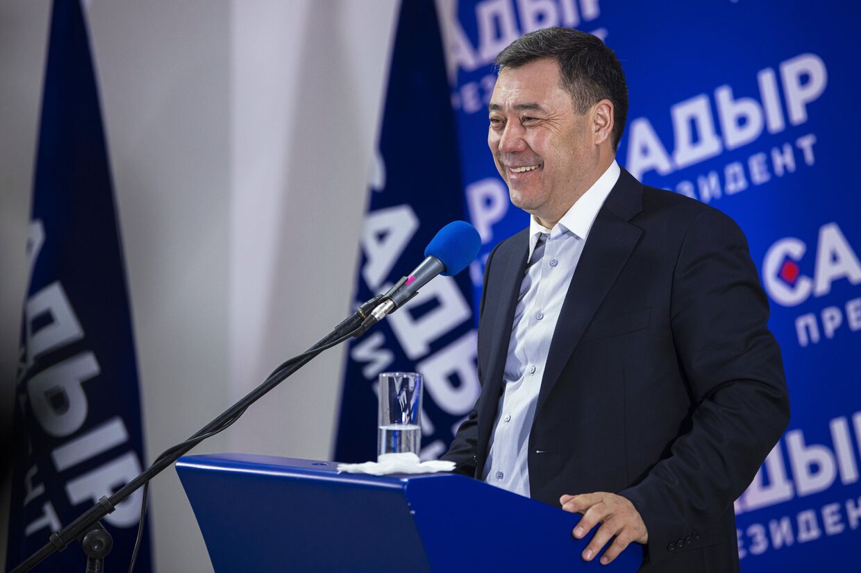 Пресс-конференция С. Жапарова по итогам выборов в Киргизии