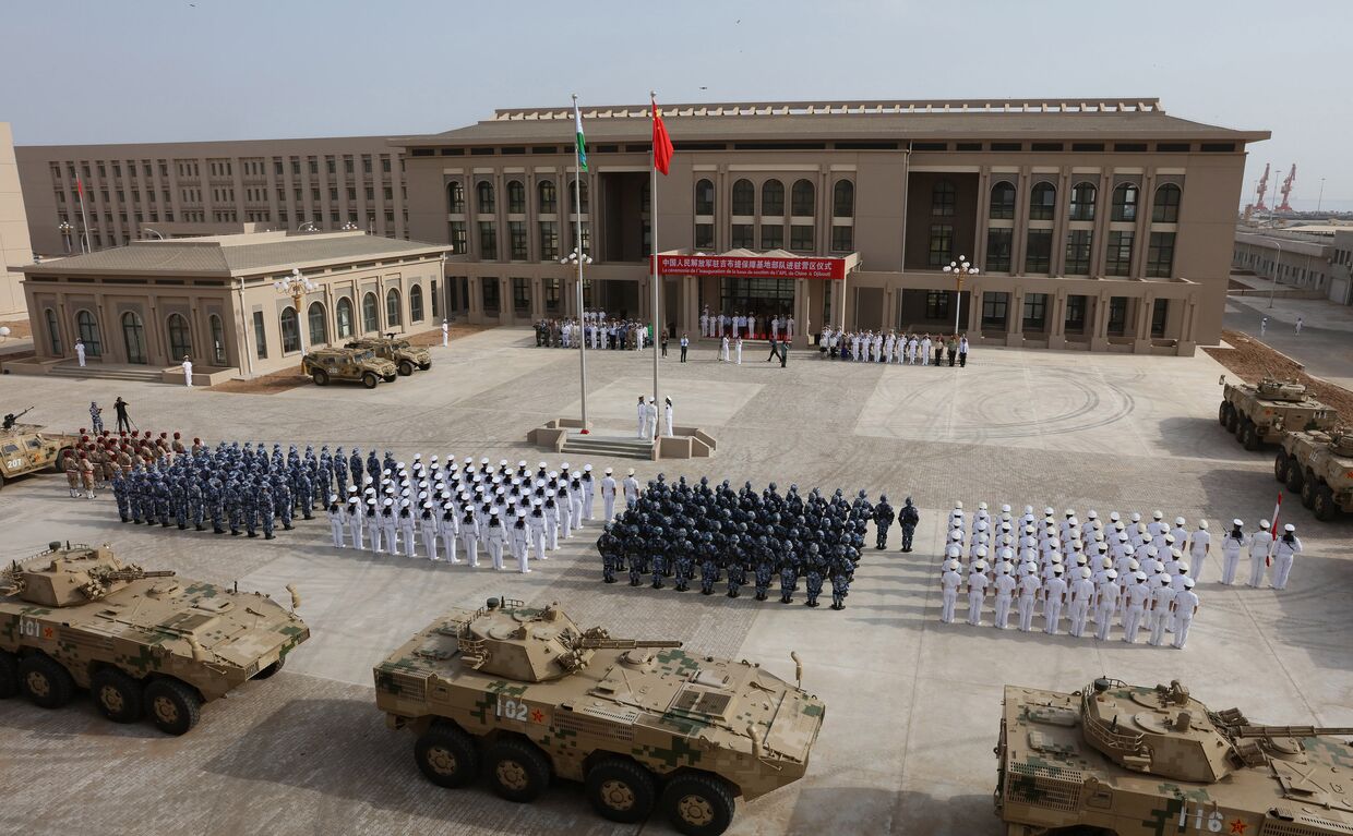 Церемония открытия новой китайской военной базы в Джибути