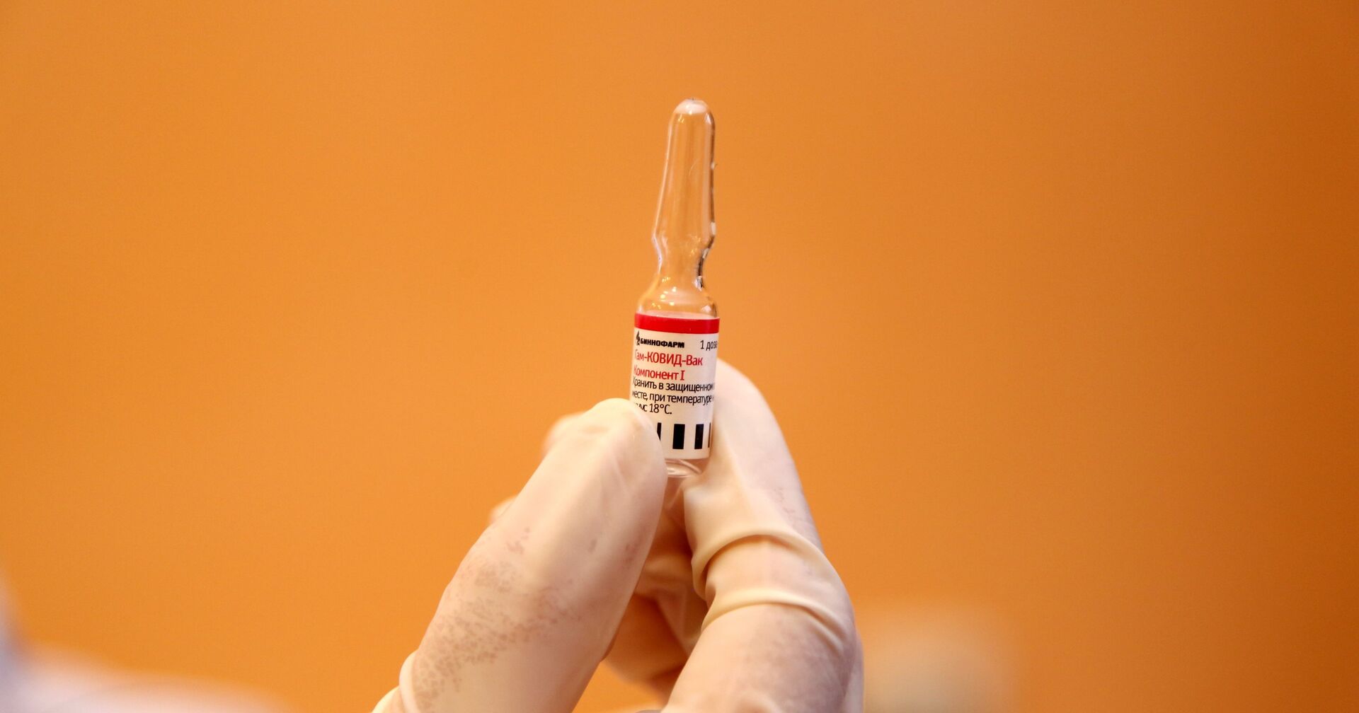 Медицинский работник держит в руке вакцину от COVID-19 Спутник-V (Гам-КОВИД-Вак) - ИноСМИ, 1920, 25.02.2021