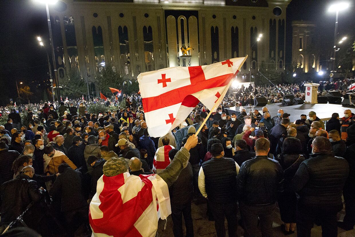 Акция протеста в Тбилиси, Грузия