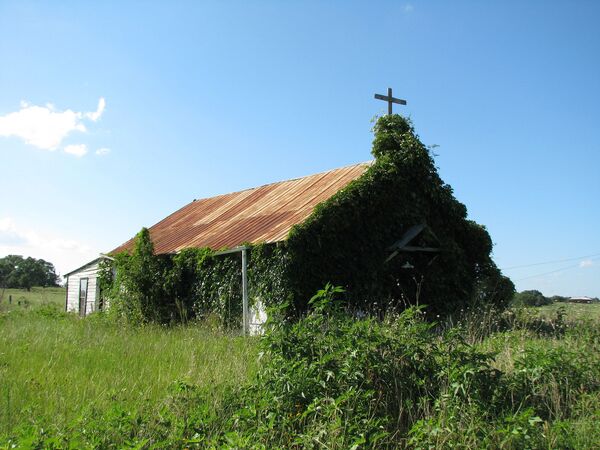 Заброшенная церковь в Малдуне, Техас