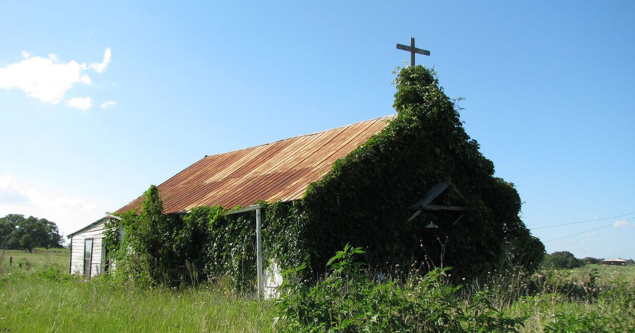 Заброшенная церковь в Малдуне, Техас