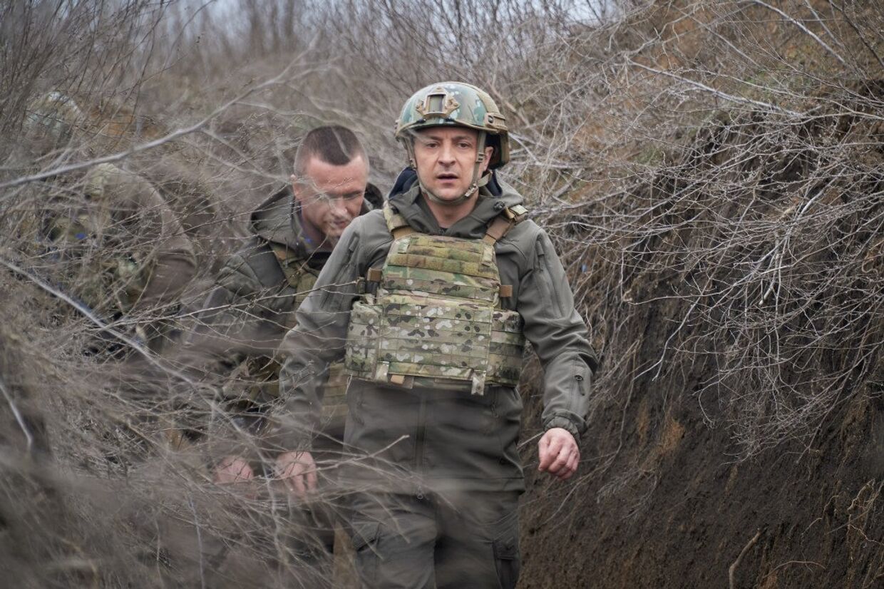 Рабочая поездка президента Украины Владимира Зеленского в Донбасс