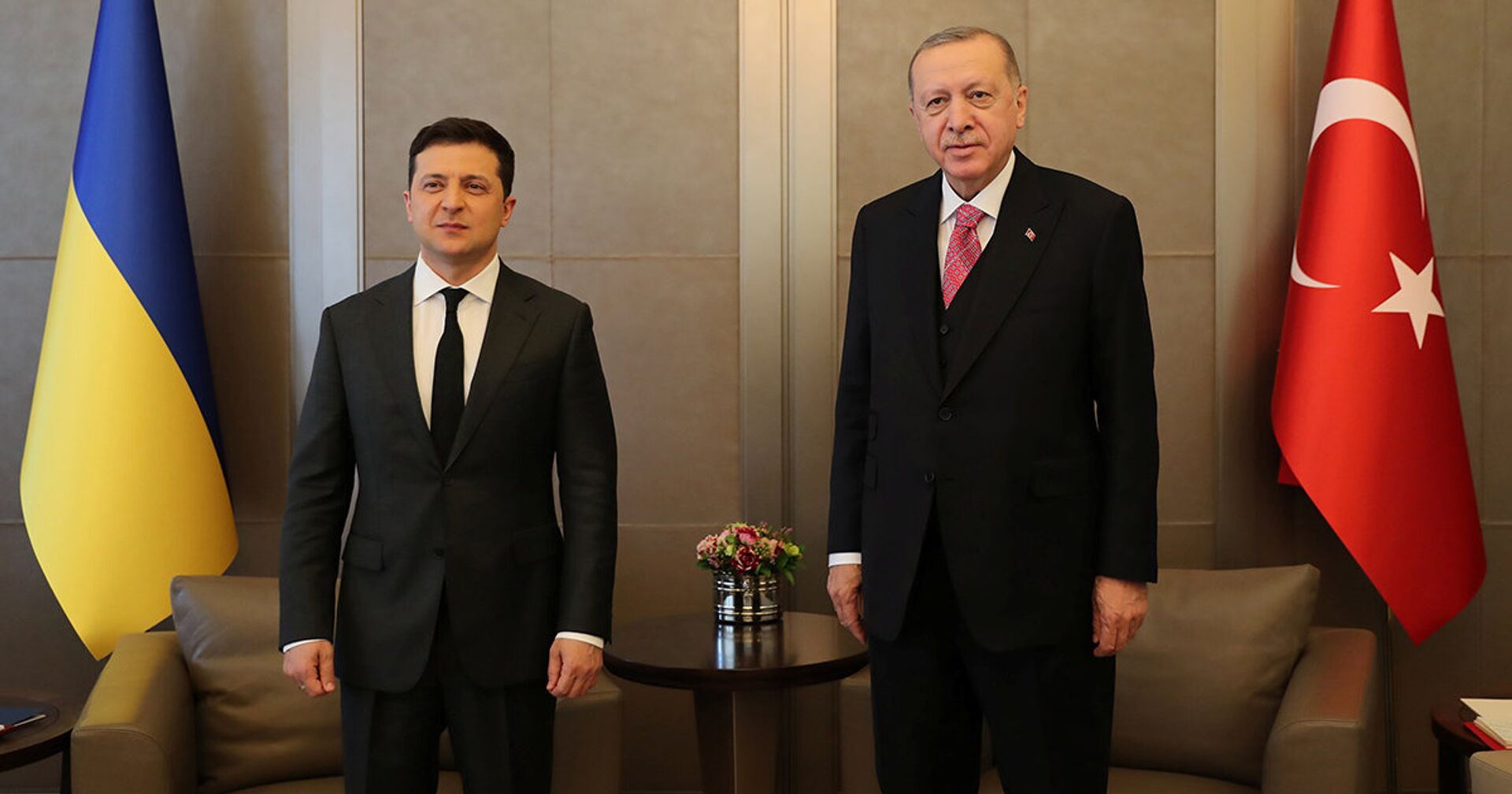Президент Турции Тайип Эрдоган и президент Украины Владимир Зеленский во время встречи в Стамбуле - ИноСМИ, 1920, 13.04.2021