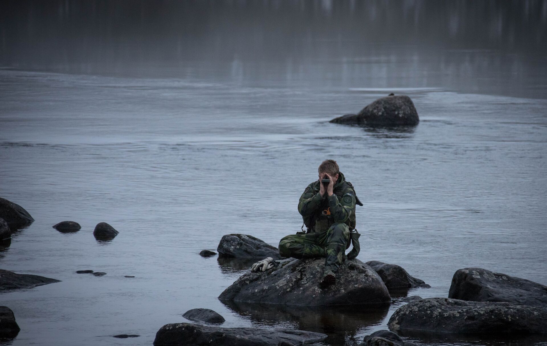 Солдат шведских вооруженных сил во время совместных с НАТО учений «Единый трезубец» - ИноСМИ, 1920, 16.04.2026