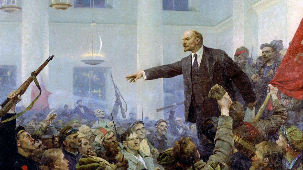 Картина В.И. Ленин провозглашает Советскую власть, 1962 год.