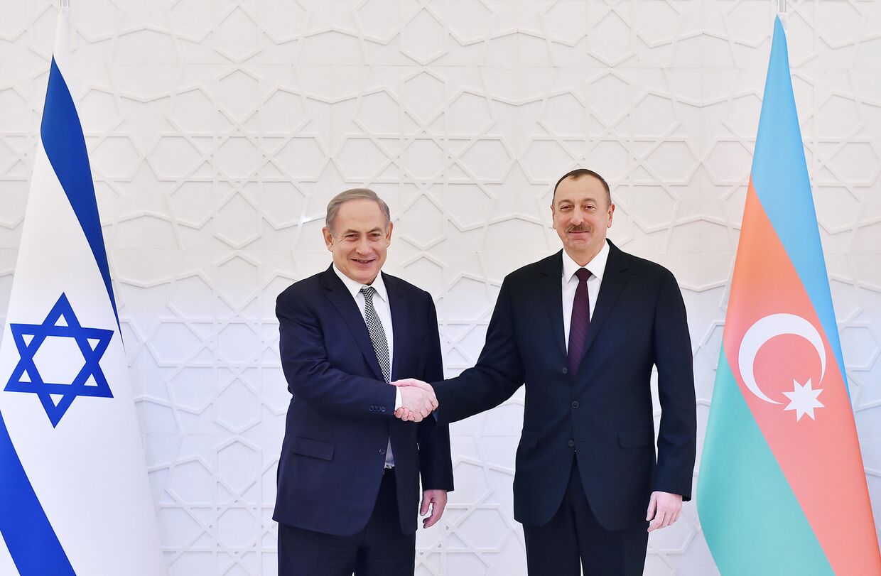 Премьер-министр Израиля Биньямин Нетаньяху и президент Азербайджана Ильхам Алиев