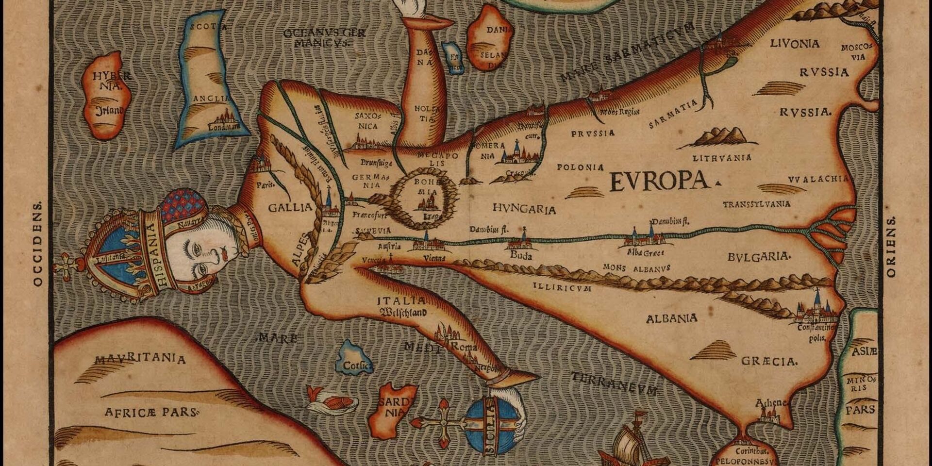 Карта мира Генриха Бантинга, 1581 год - ИноСМИ, 1920, 24.05.2021