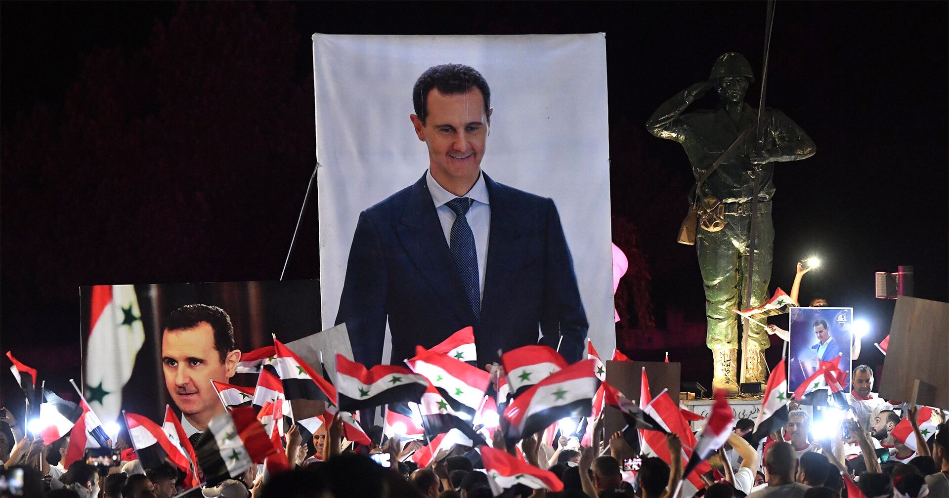 Акция в поддержку президента Сирии Б. Асада - ИноСМИ, 1920, 26.05.2021