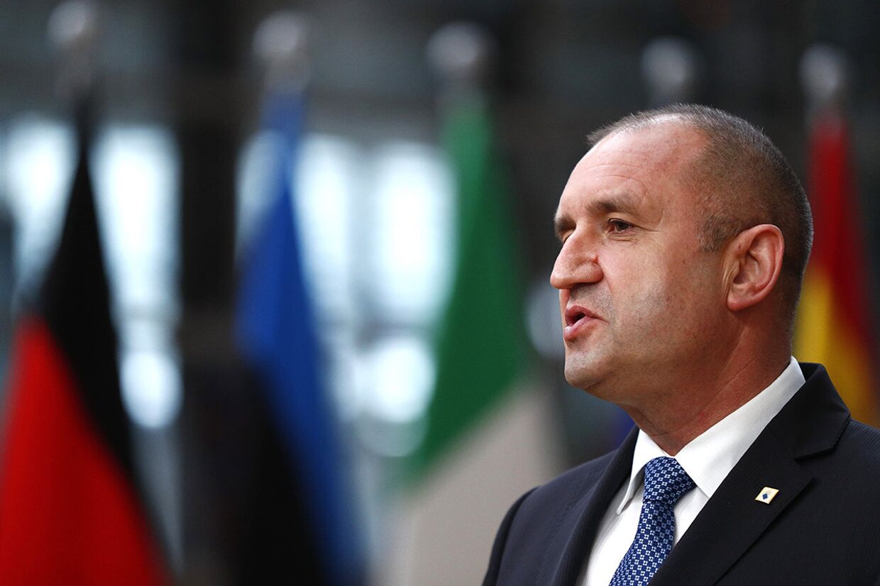 Президент Болгарии Румен Радев на саммите ЕС в Брюсселе