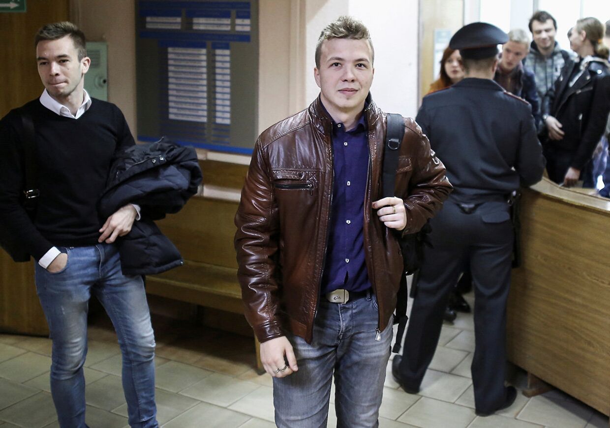 Роман Протасевич в здании суда в Минске в 2017 году