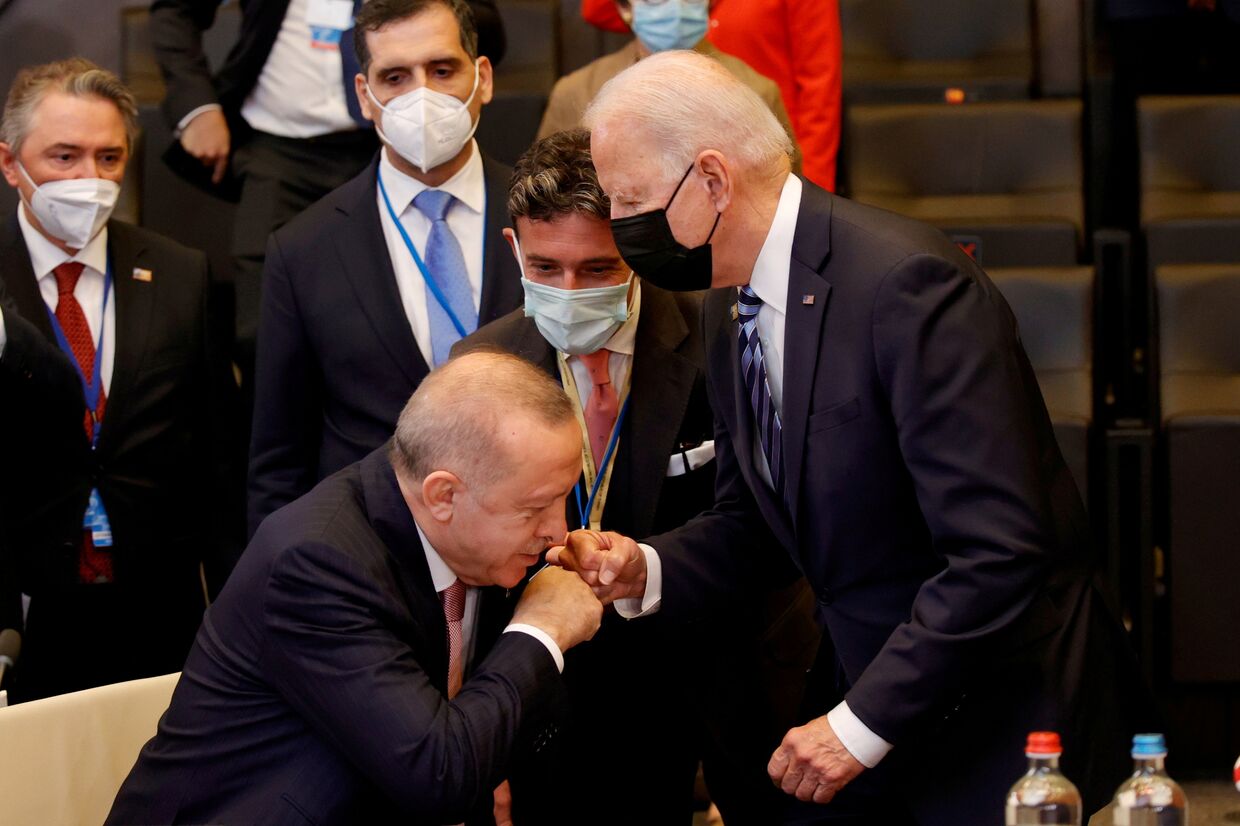 Президент Турции Тайип Эрдоган и президент США Джо Байден