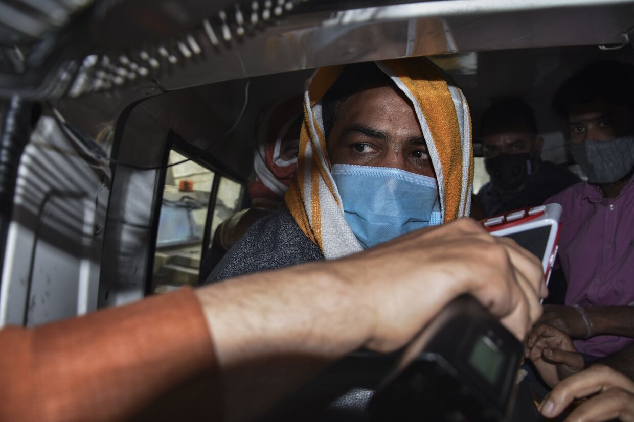 Индийский борец Сушил Кумар после ареста полицией в Нью-Дели, Индия