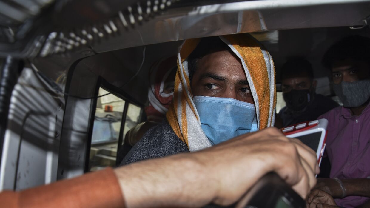 Индийский борец Сушил Кумар после ареста полицией в Нью-Дели, Индия