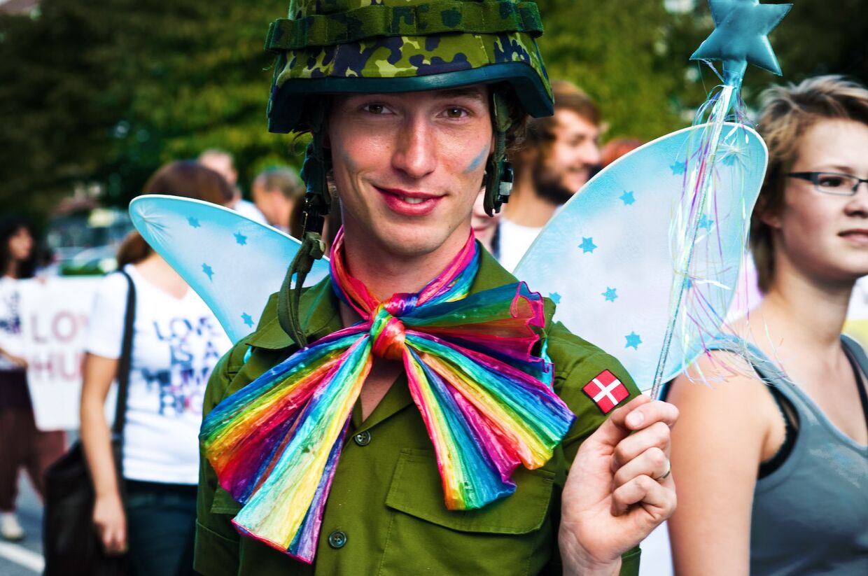 Участник гей-парада в Копенгагене, Дания