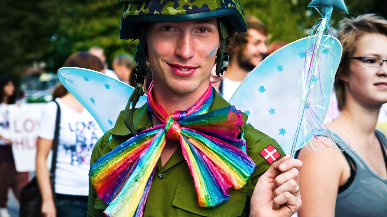 Участник гей-парада в Копенгагене, Дания