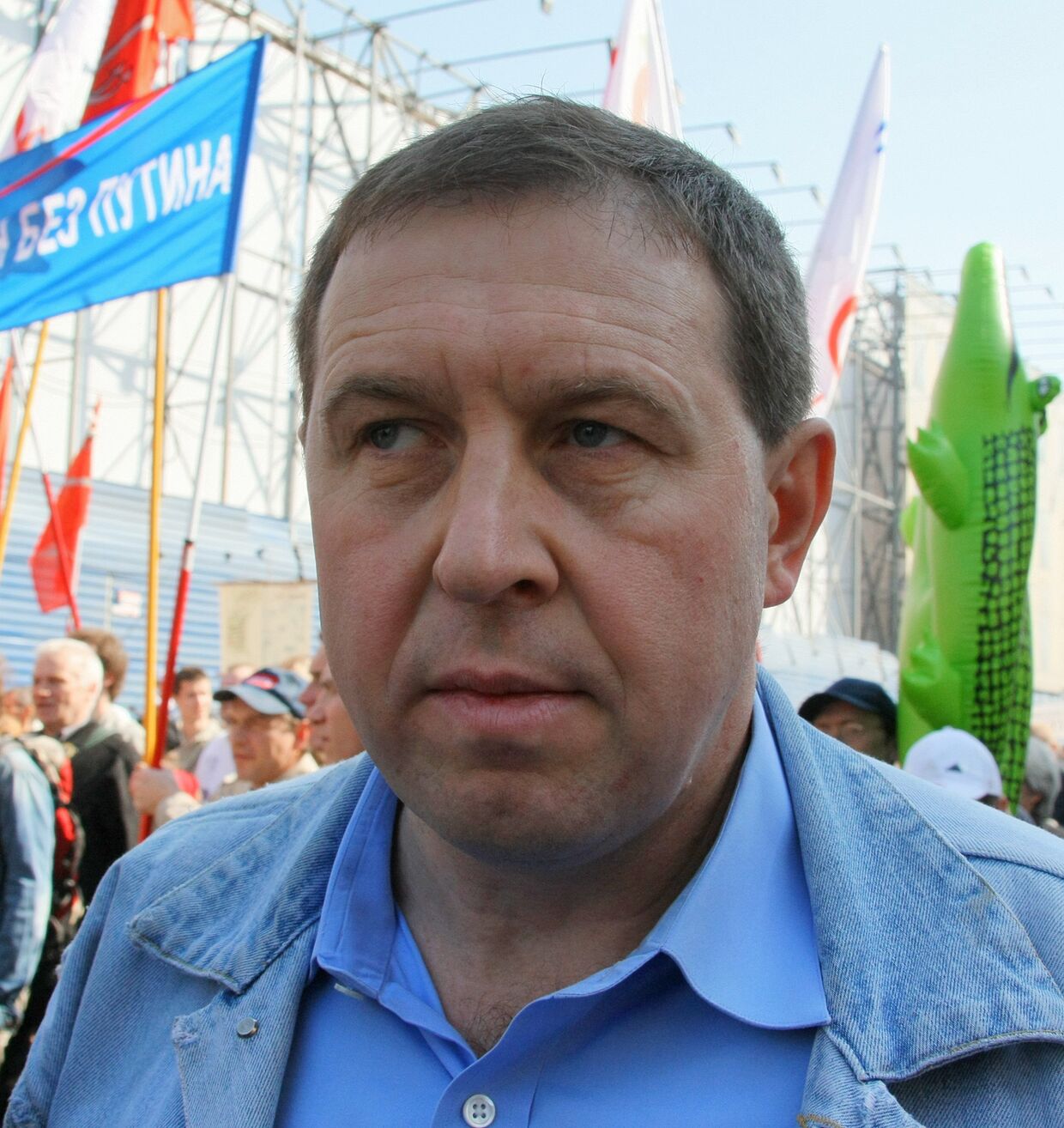 Бывший советник президента В.Путина Андрей Илларионов во время Марша несогласных в Санкт-Петербурге