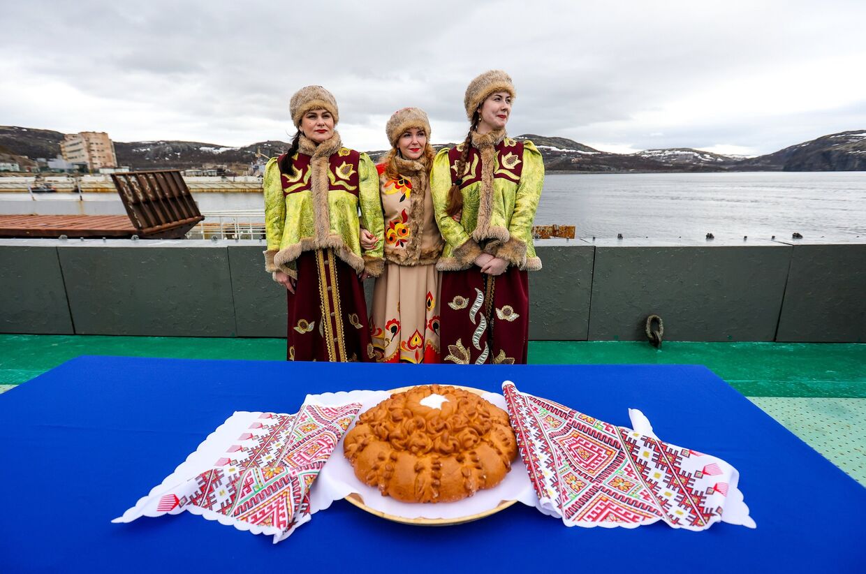 Празднование Дня Северного флота ВМФ России в губе Нерпичья в Мурманской области