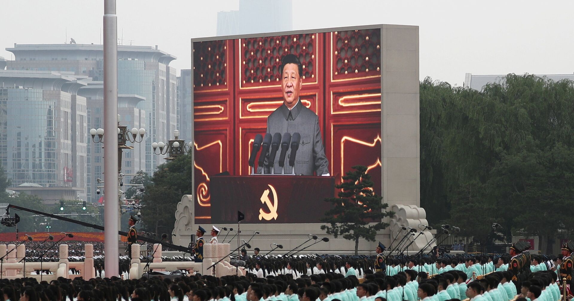 Председатель КНР Си Цзиньпин выступает с речью на площади Тяньаньмэнь в Пекине - ИноСМИ, 1920, 02.07.2021