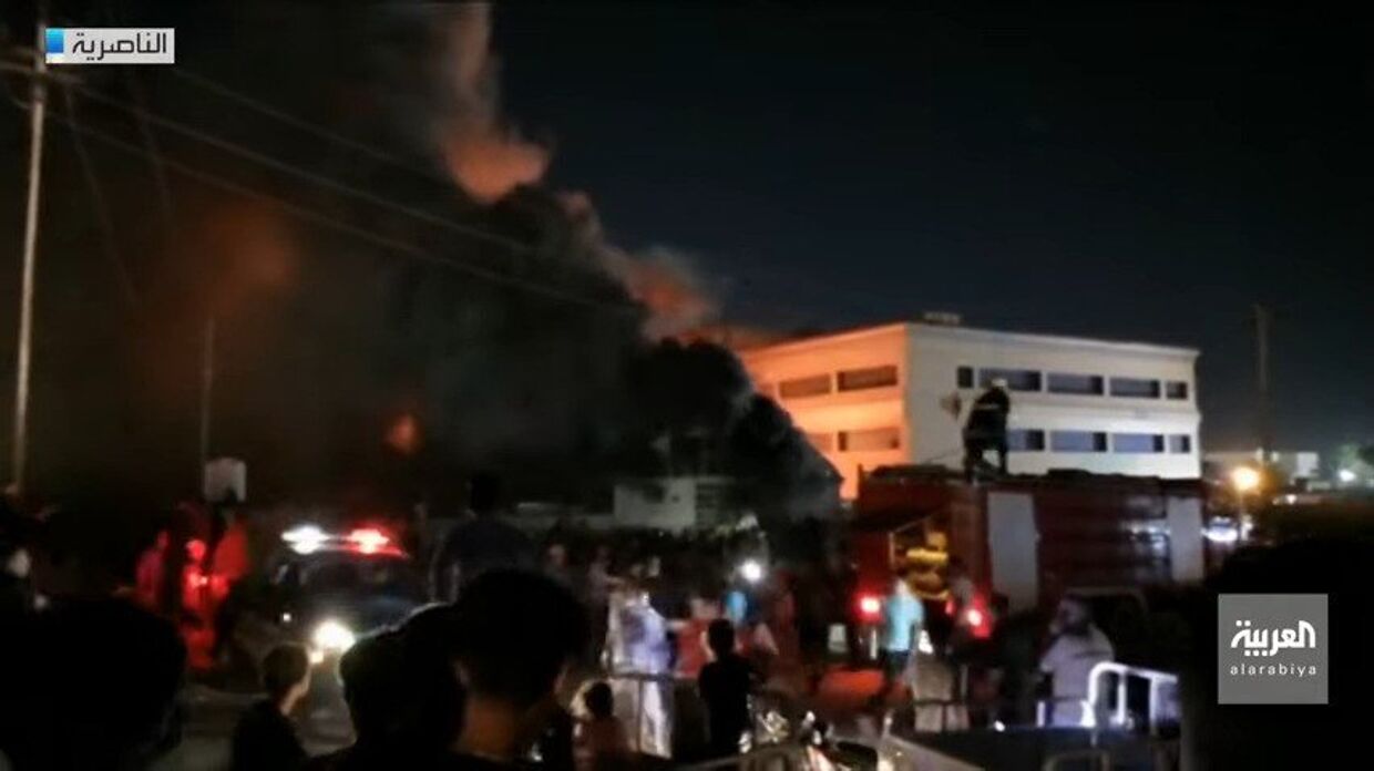 Пожар в коронавирусной больнице в Ираке