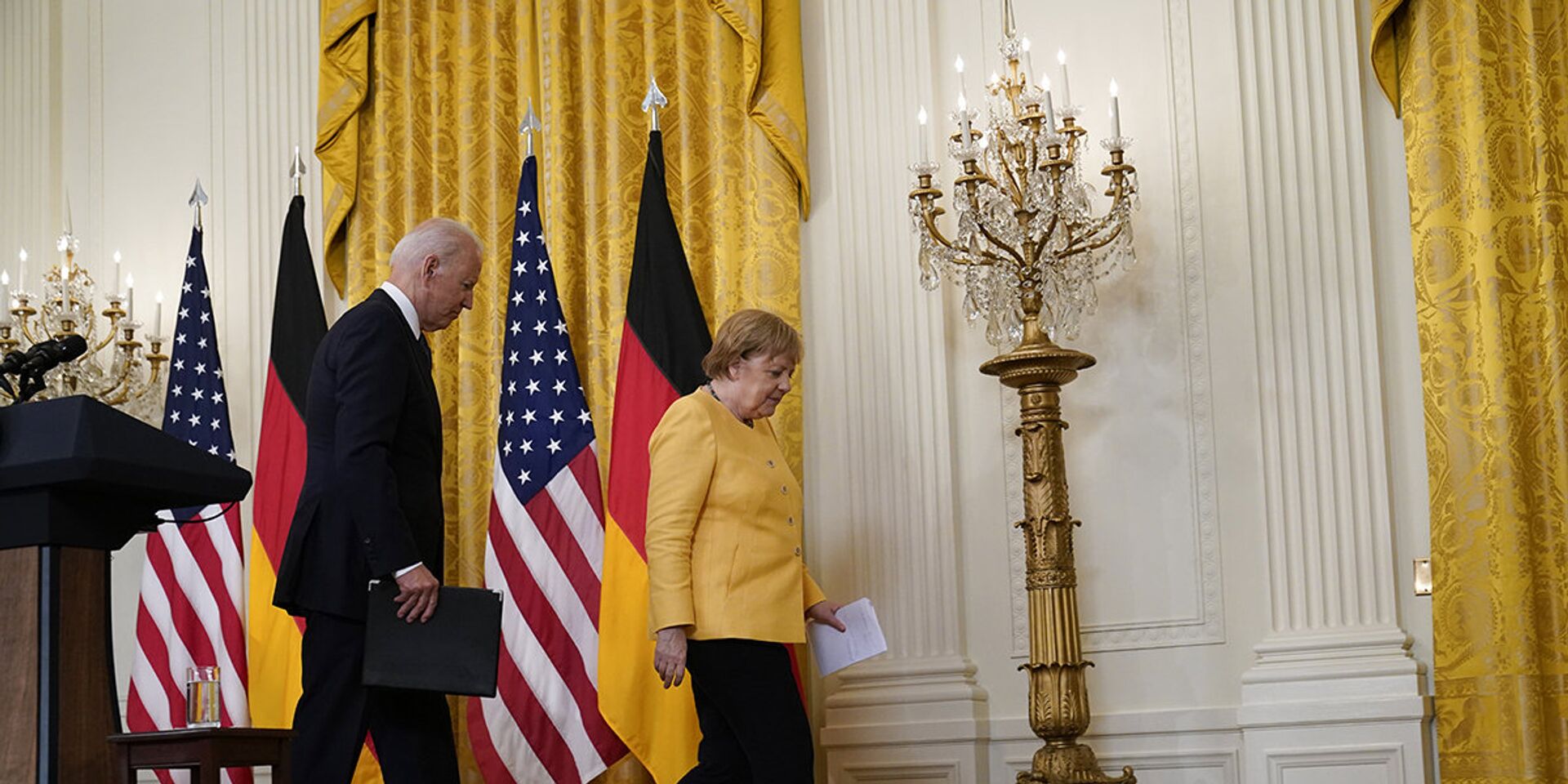 Канцлер Германии Ангела Меркель и президент Джо Байден - ИноСМИ, 1920, 16.07.2021