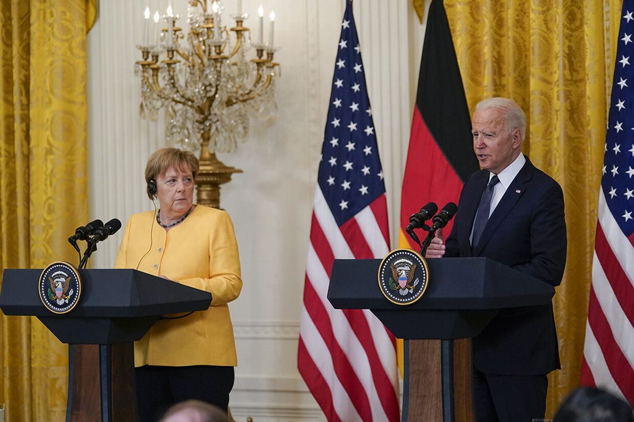 Канцлер Германии Ангела Меркель и президент Джо Байден