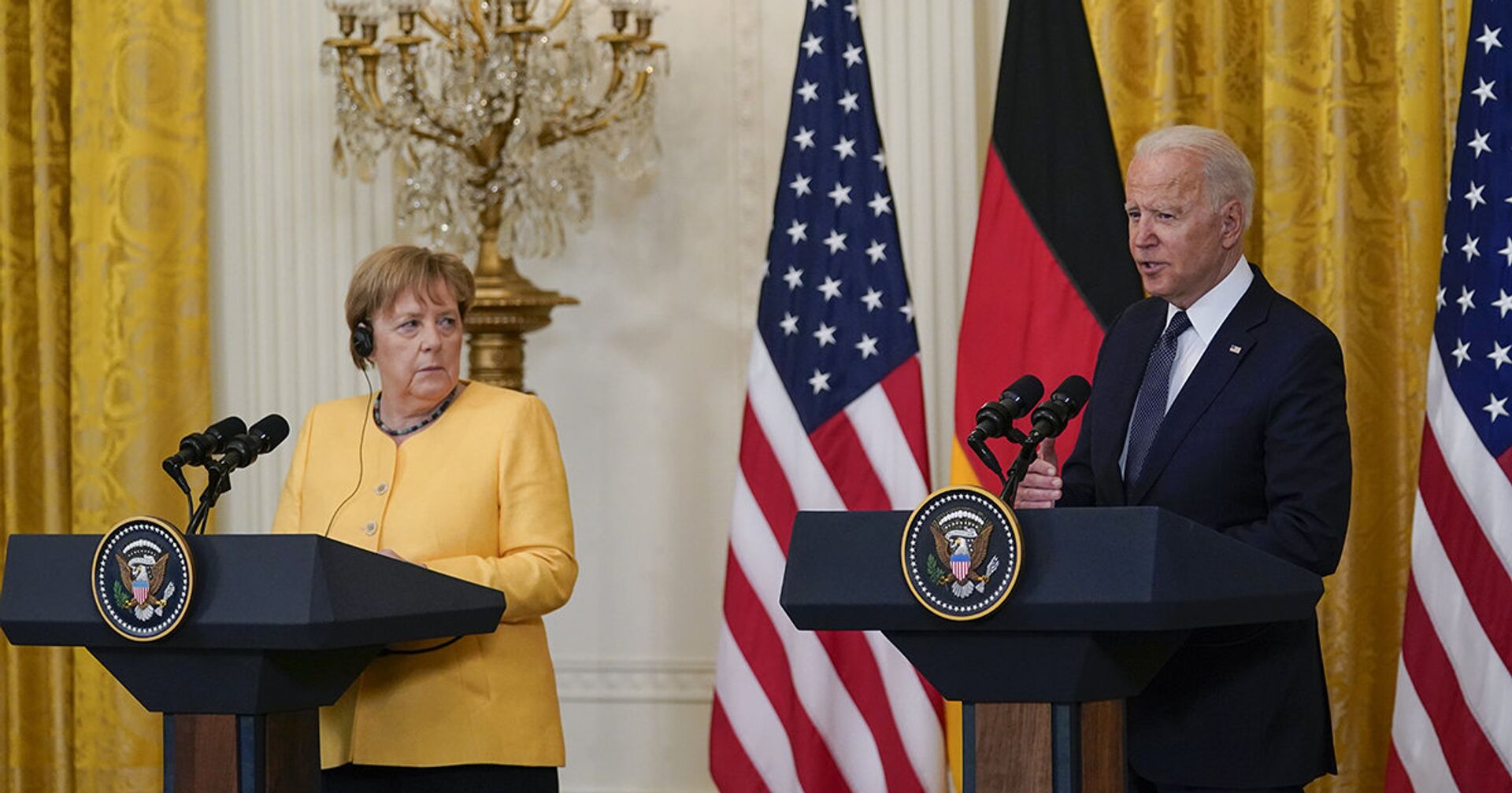 Канцлер Германии Ангела Меркель и президент Джо Байден - ИноСМИ, 1920, 06.08.2021