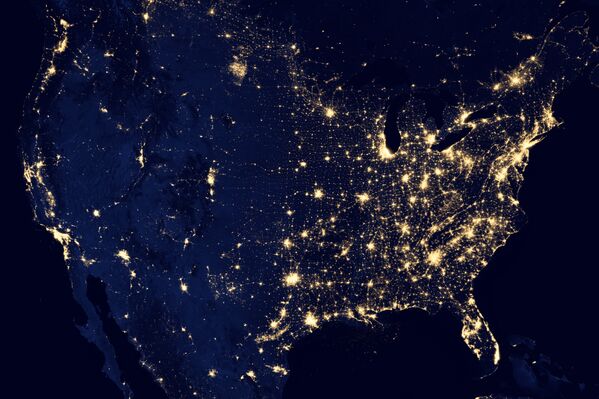 Космический снимок Соединенных Штатов Америки