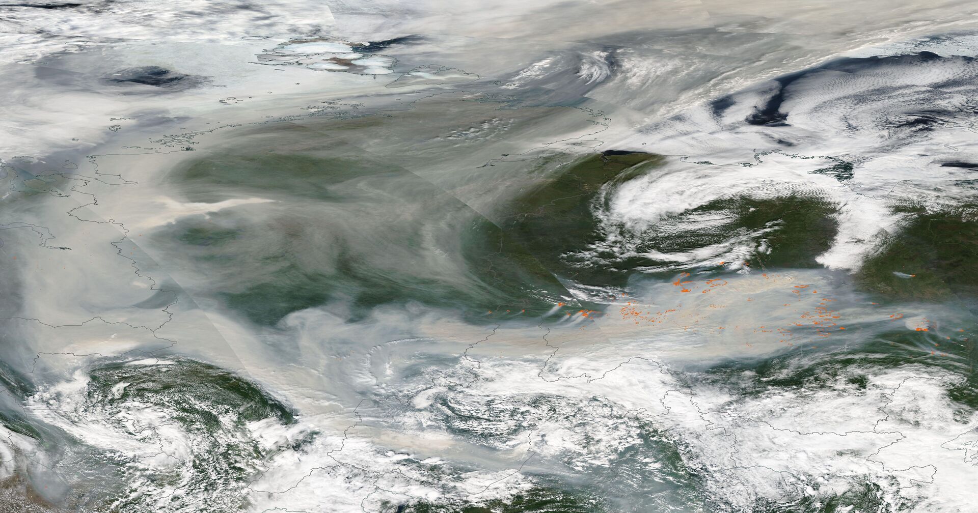 7 августа 2021. Дым лесных пожаров в Якутии достиг Северного полюса - ИноСМИ, 1920, 10.08.2021