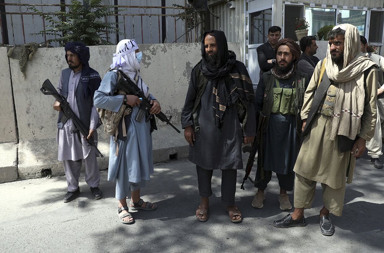 Боевики движения Талибан* в Кабуле, Афганистан