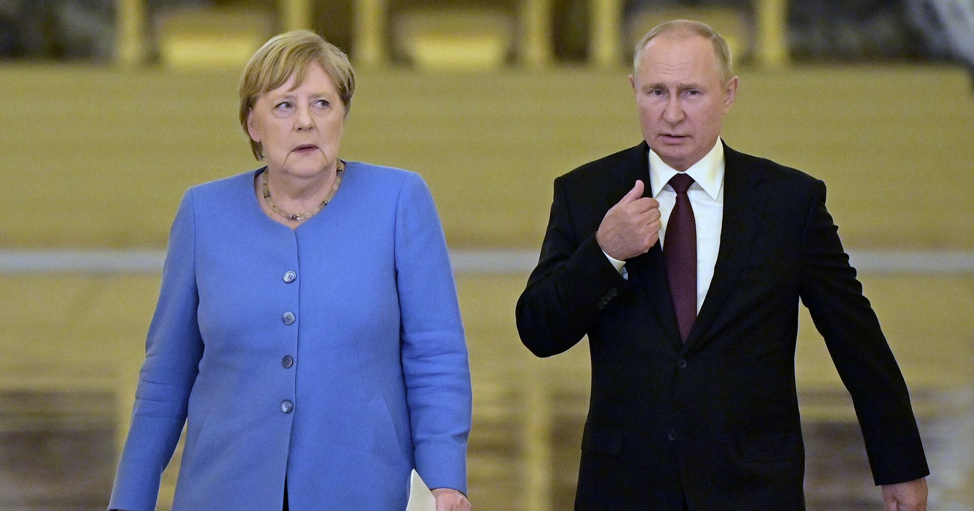 Встреча президента РФ В. Путина с канцлером Германии А. Меркель - ИноСМИ, 1920, 21.08.2021