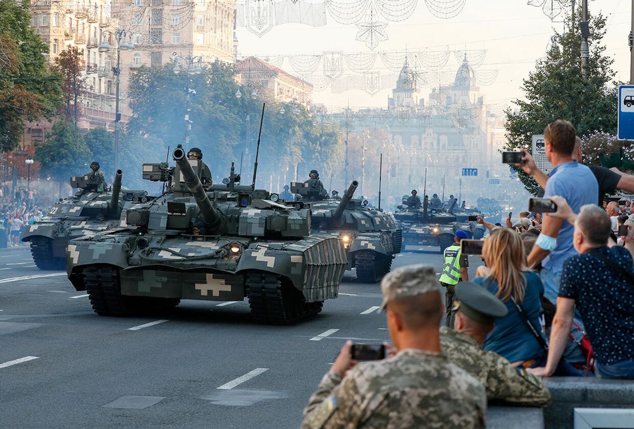 Репетиция военного парада в Киеве, Украина