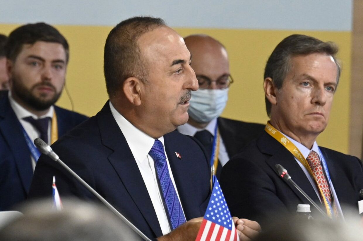 Министр иностранных дел Турции Мевлют Чавушоглу на саммите «Крымская платформа» в Киеве