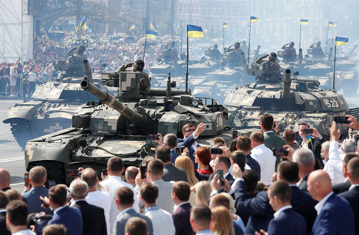 Военный парад в честь Дня Независимости в Киеве, Украина
