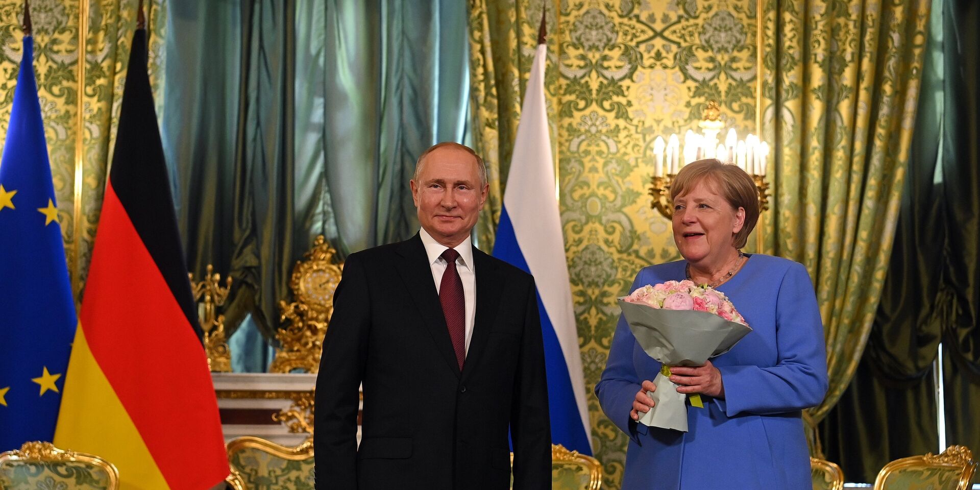 Встреча президента РФ В. Путина с канцлером Германии А. Меркель - ИноСМИ, 1920, 24.08.2021