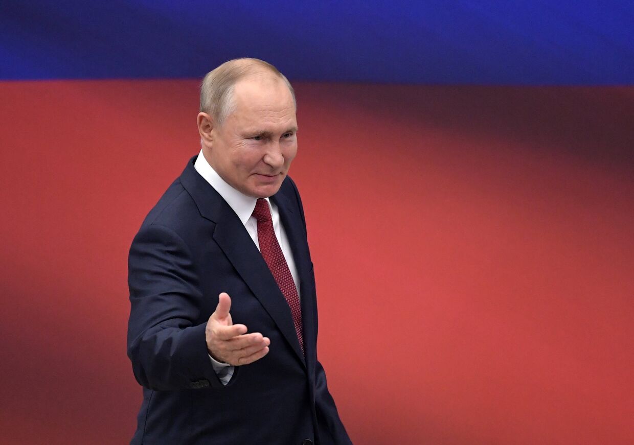 Встреча президента РФ В. Путина с представителями партии Единая Россия