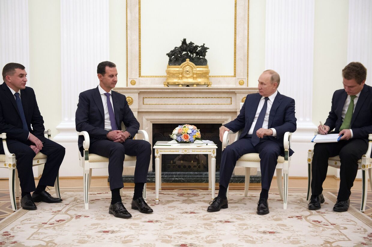 Встреча президента РФ В. Путина с президентом Сирии Б. Асадом