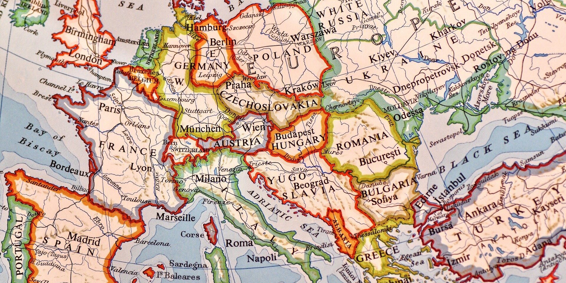Карта Европы - ИноСМИ, 1920, 21.09.2021