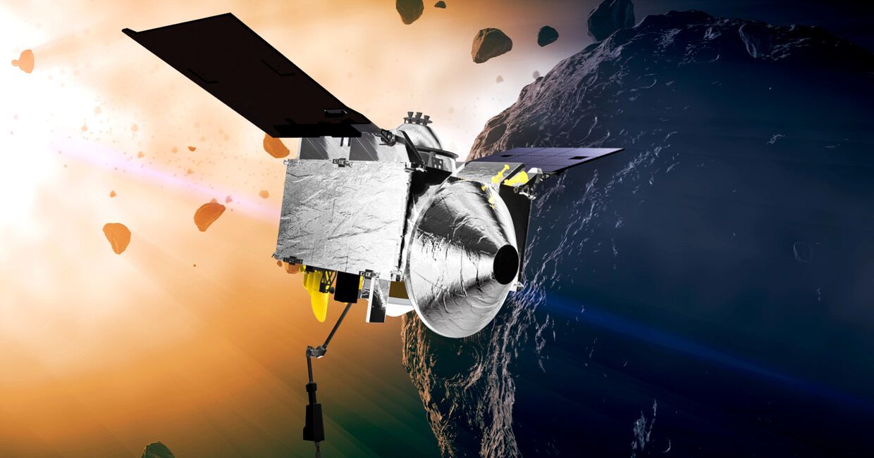 Автоматическая межпланетная станция OSIRIS-REx на астероиде Бенну
