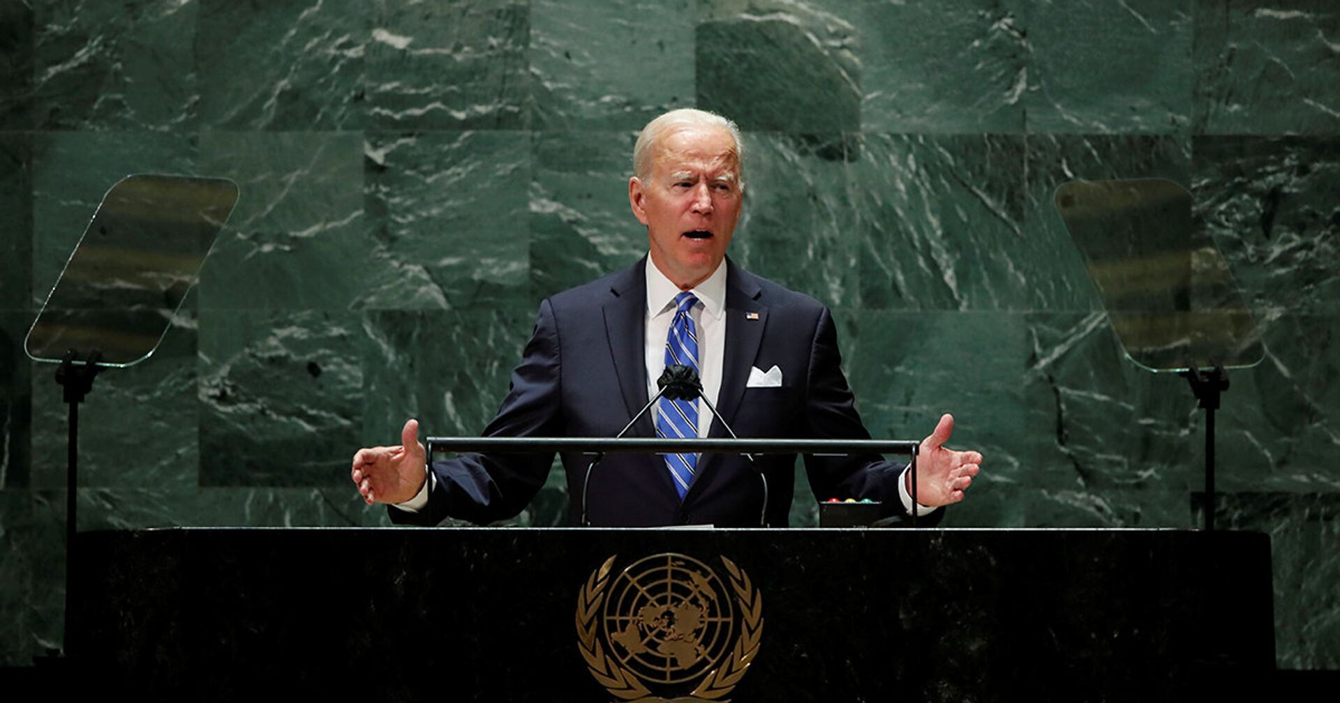 Президент США Джо Байден выступает на 76-й сессии Генеральной Ассамблеи в Штаб-квартире ООН в Нью-Йорке - ИноСМИ, 1920, 22.09.2021