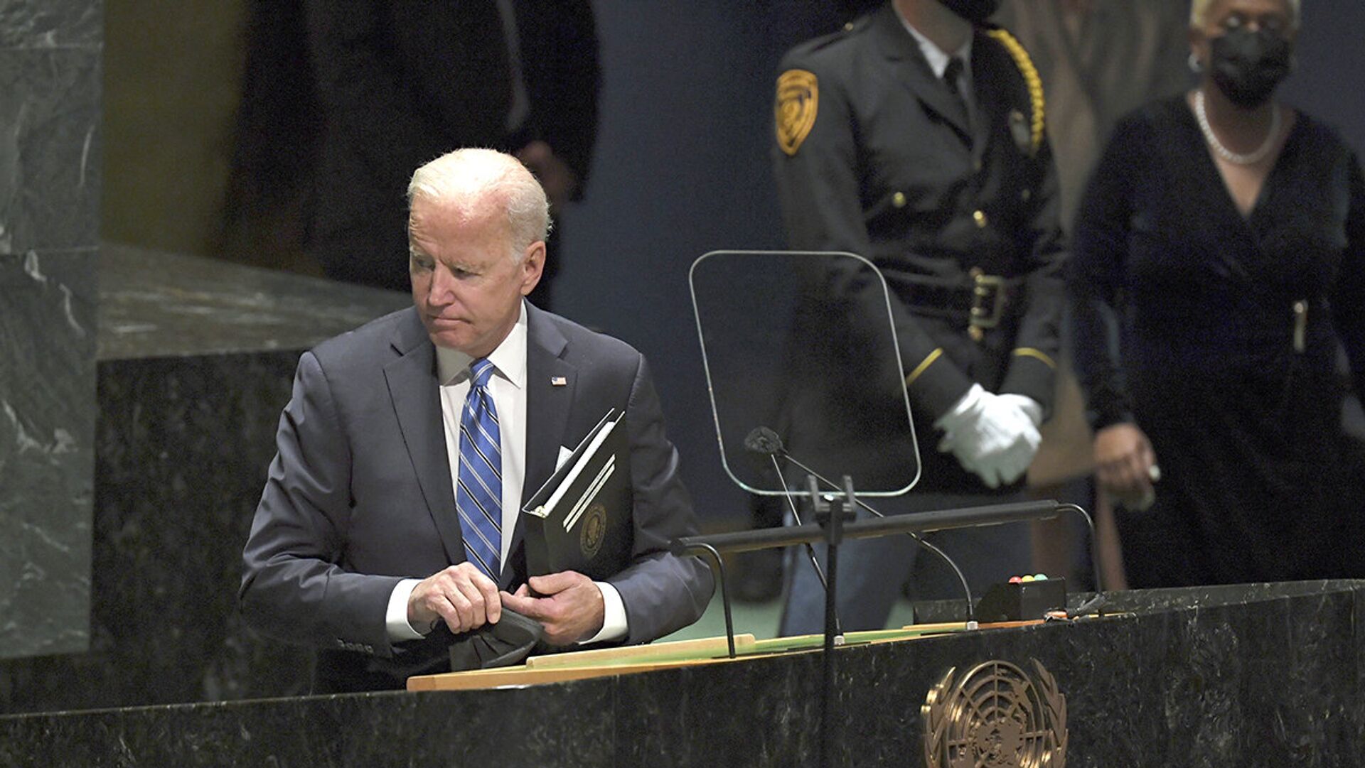 Президент США Джо Байден выступает на 76-й сессии Генеральной Ассамблеи в Штаб-квартире ООН в Нью-Йорке - ИноСМИ, 1920, 22.06.2023