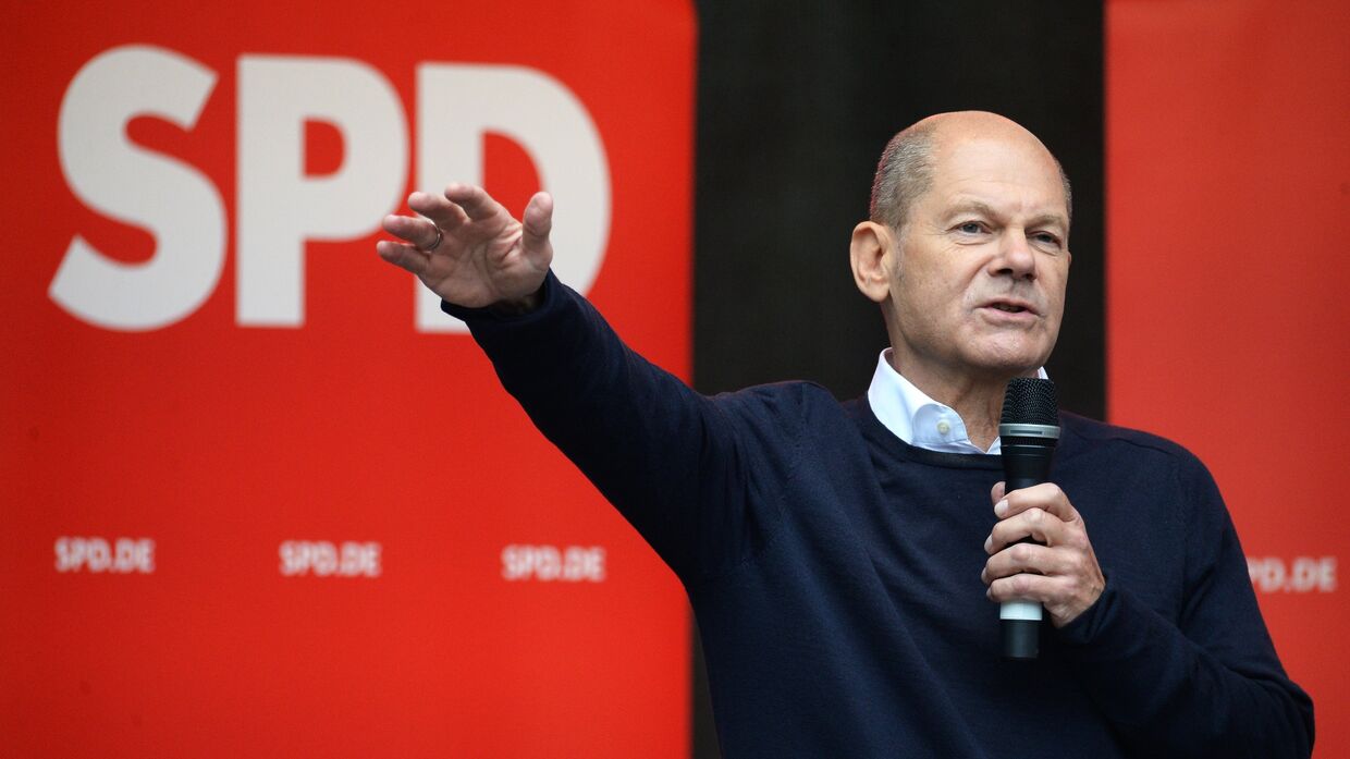 Кандидат в канцлеры ФРГ от партии SPD Олаф Шольц