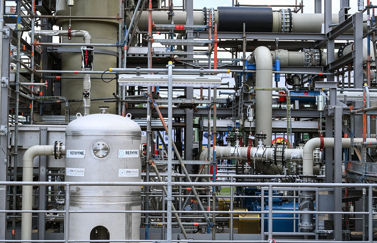 Один из первых в мире заводов по производству зеленого водорода в Весселинге, Германия