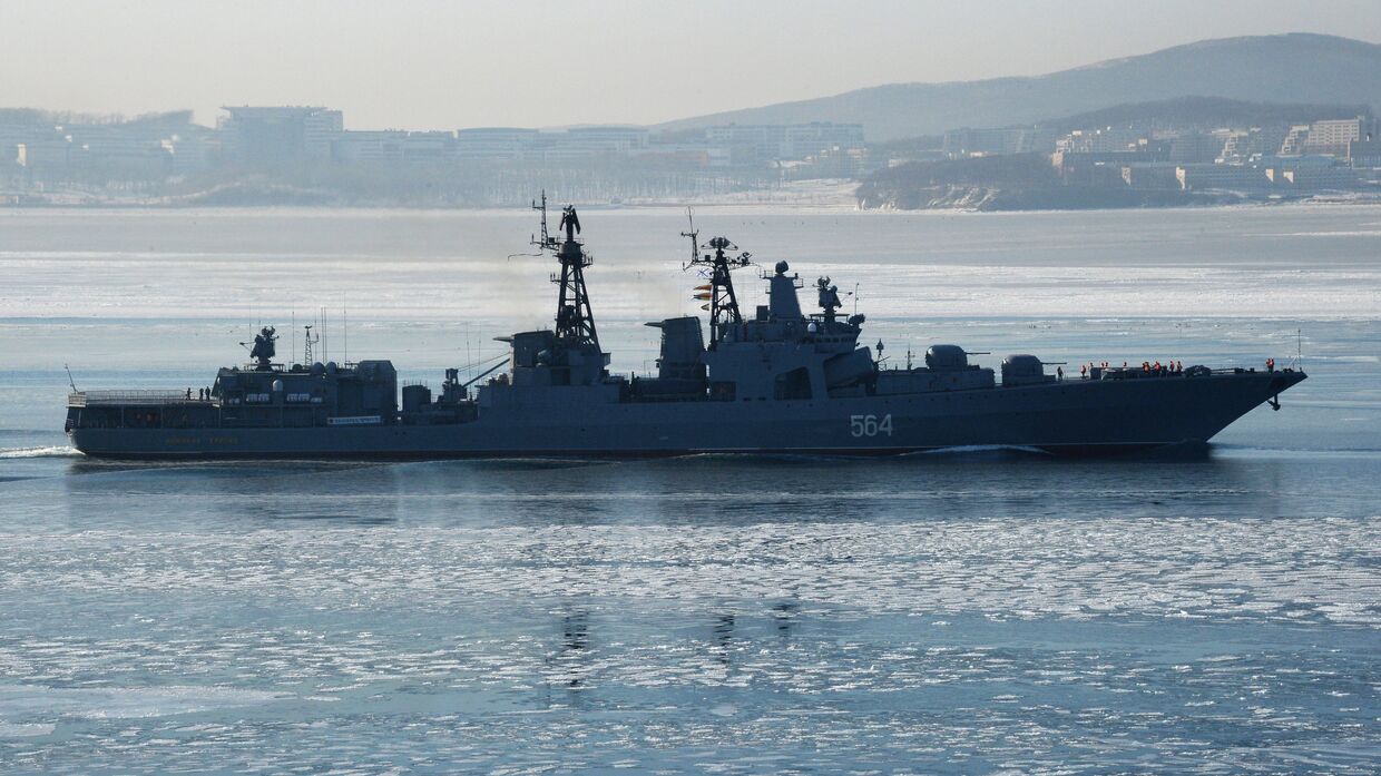 Большой противолодочный корабль Тихоокеанского флота РФ Адмирал Трибуц
