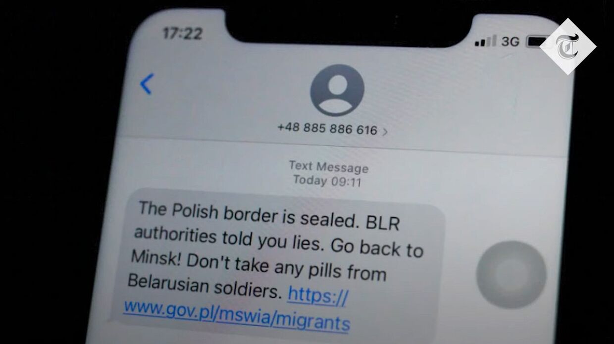 Предупреждение Польши мигрантам на границе