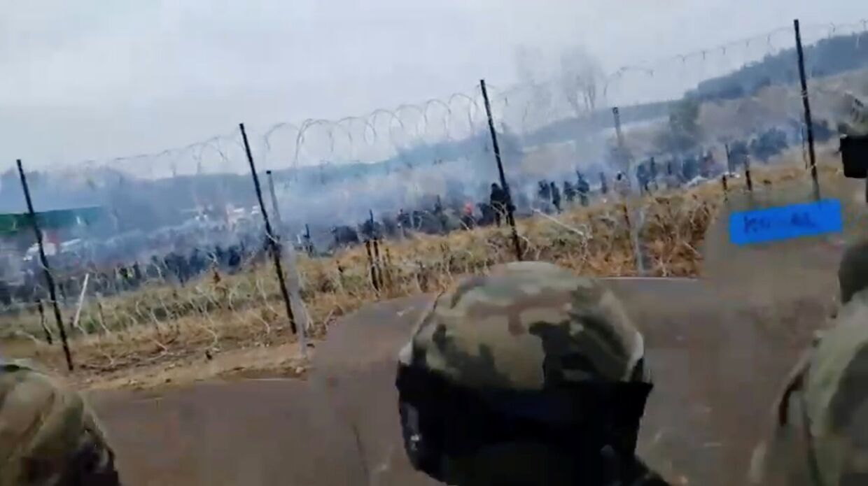 Ситуация у пропускного пункта Брузги на белорусско-польской границе
