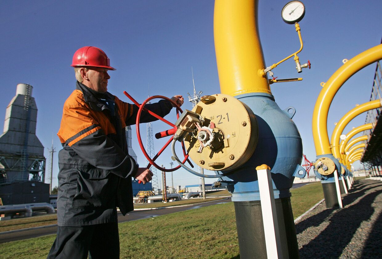 Работа газокомпрессорной станции газопровода Ямал-Европа в Белоруссии