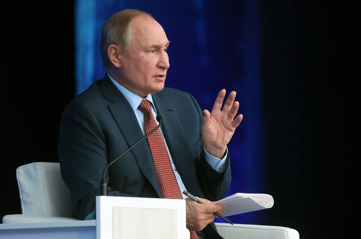 Президент РФ В. Путин принял участие в работе XXX съезда РСПП
