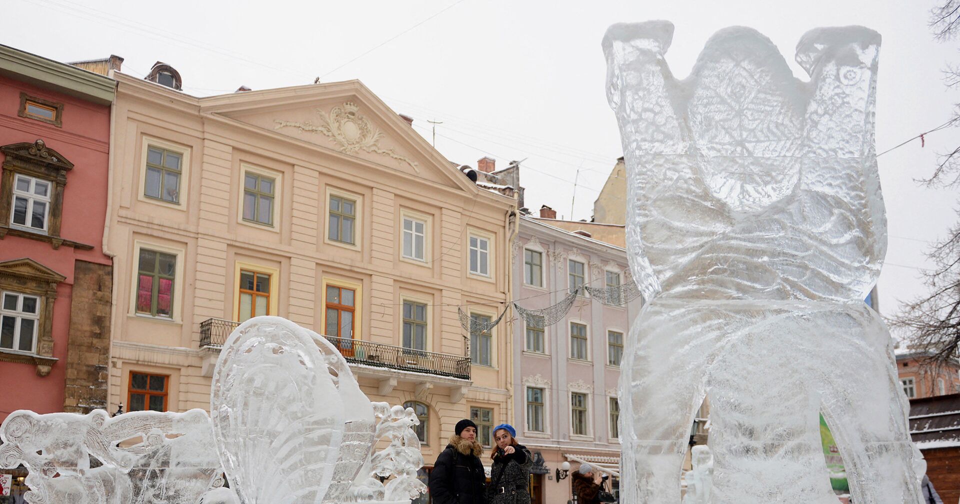 Выставка ледяных скульптур во Львове - ИноСМИ, 1920, 18.12.2021
